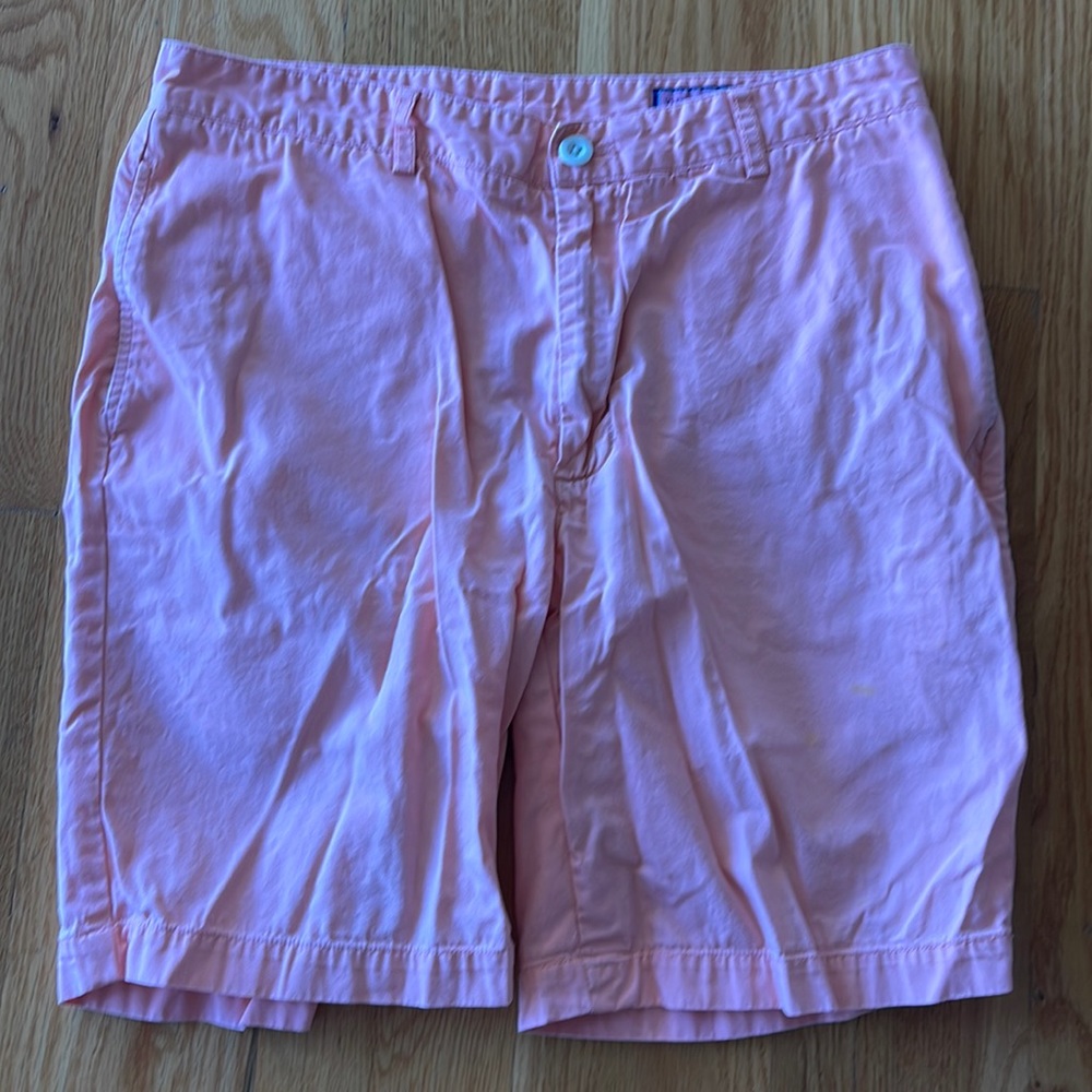 Pale orange cotton shorts - waist to bottom 19”
